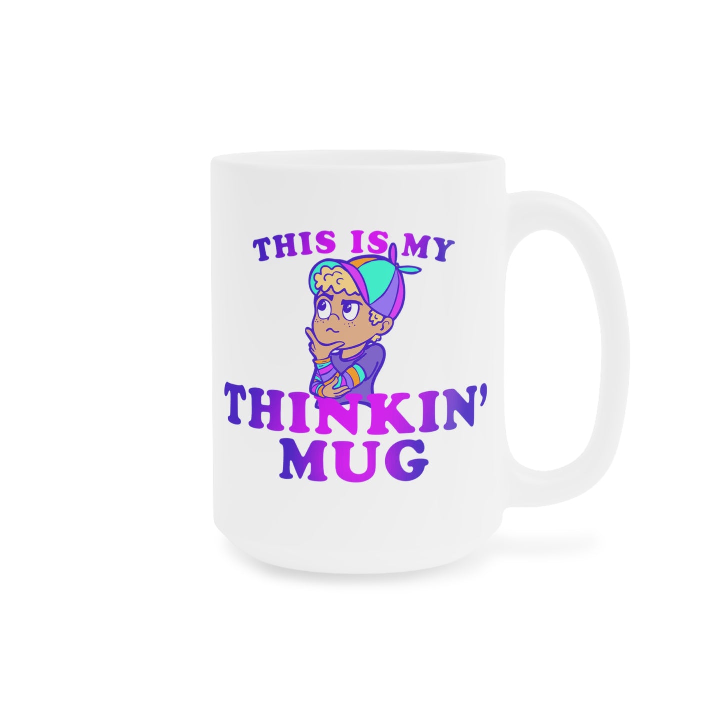 "Thinkin' Mug" Kid - Ceramic Mugs (11oz/15oz/20oz)