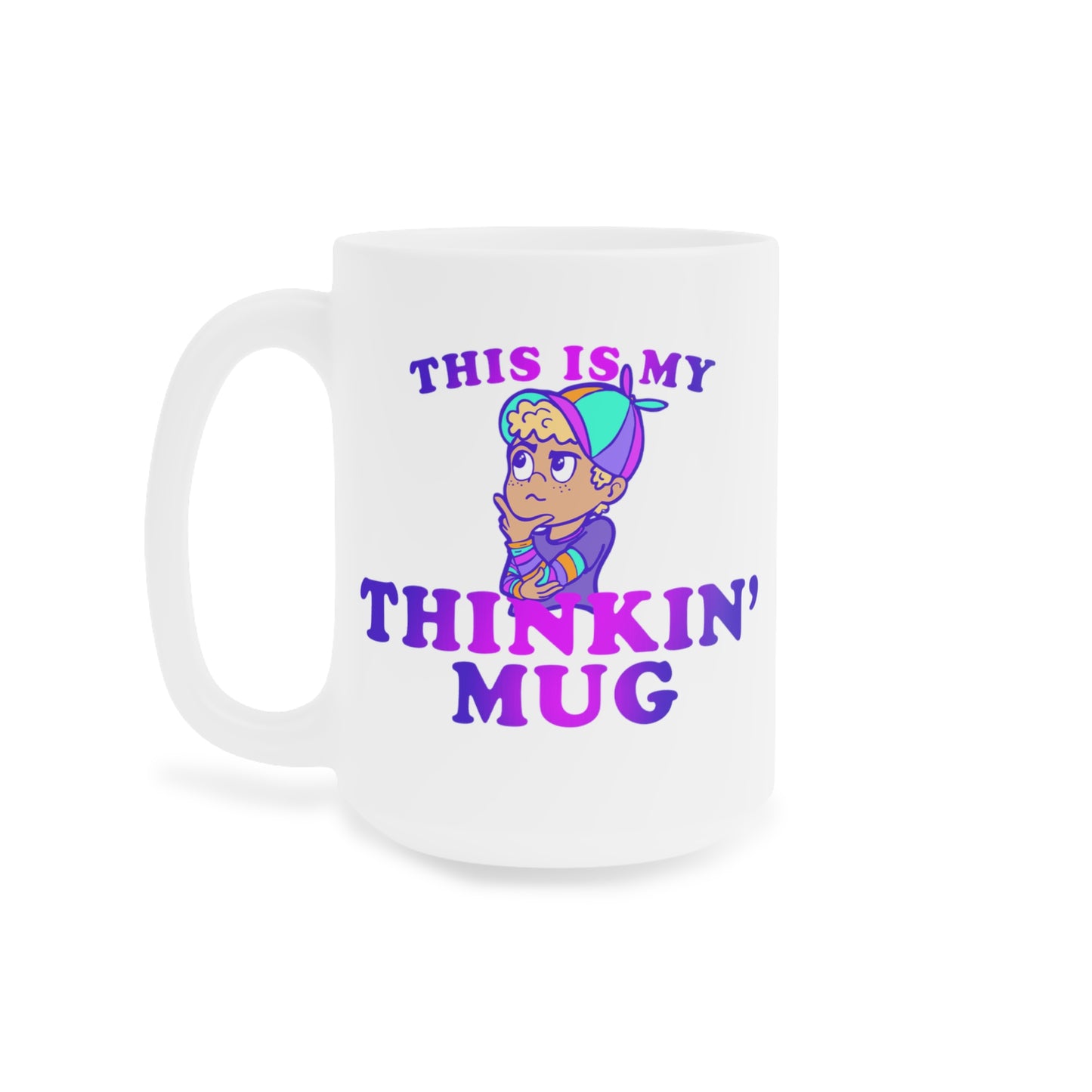 "Thinkin' Mug" Kid - Ceramic Mugs (11oz/15oz/20oz)