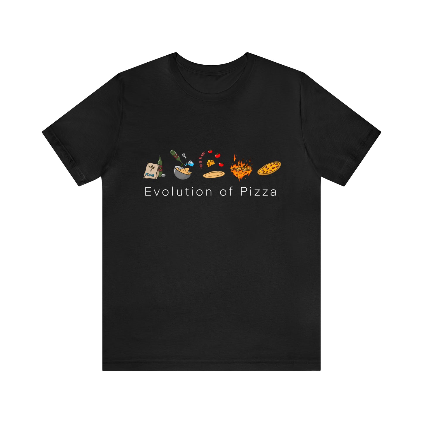 "Evolution of Pizza" - Short Sleeve Tee (Multiple Color Options)