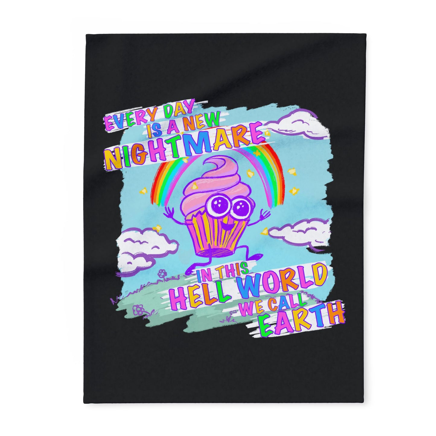 "Hell World" Arctic Fleece Blanket