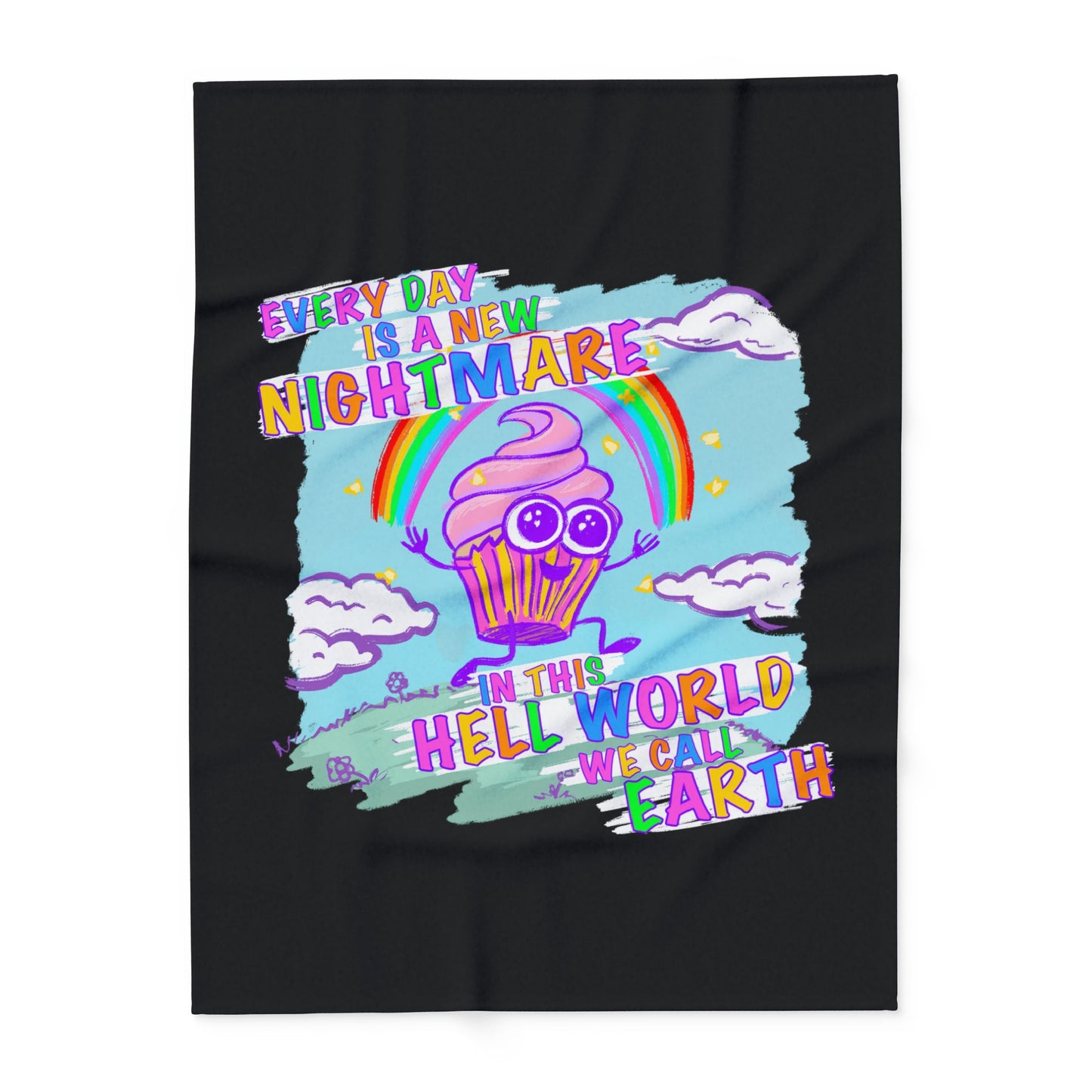 "Hell World" Arctic Fleece Blanket