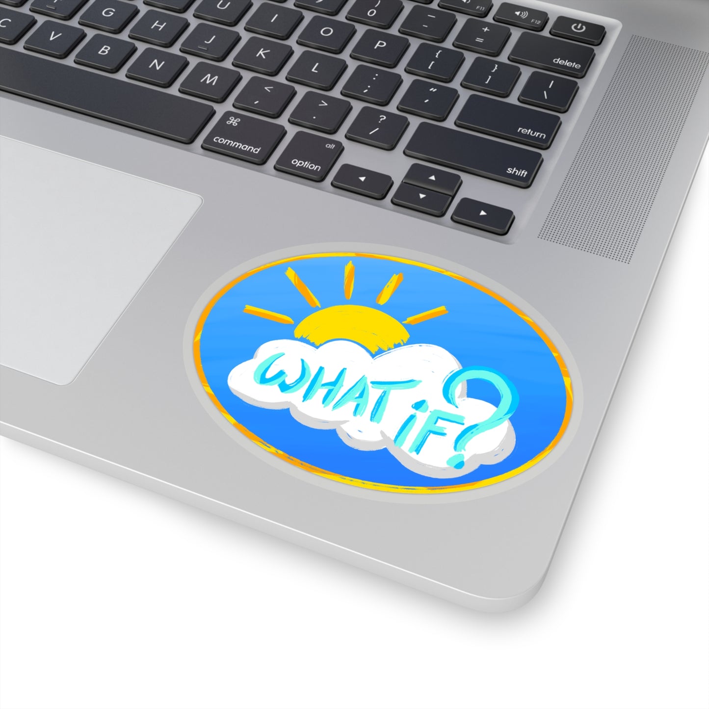 "What if" Circle - Kiss-Cut Stickers