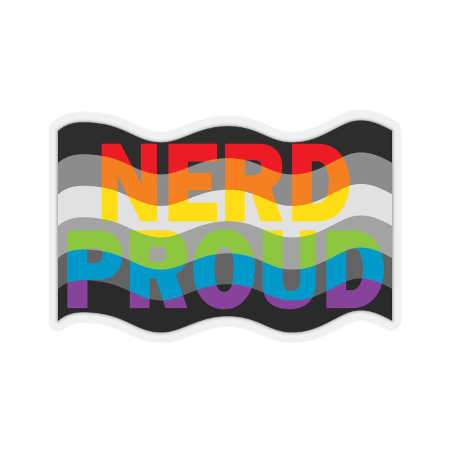 "Nerd Proud" Color Flag - Kiss-Cut Stickers