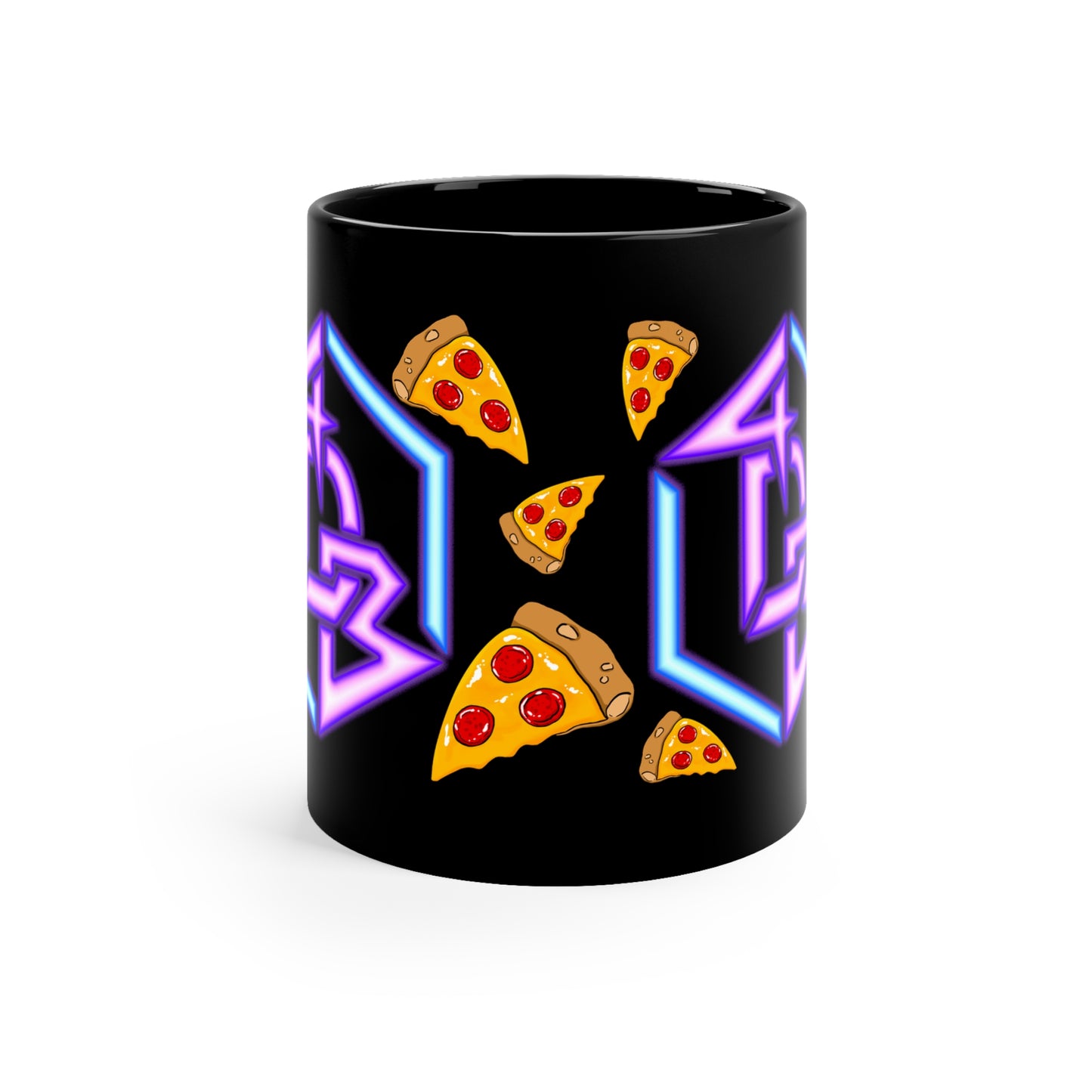 The Official 4DavidBlue Stream PIZZA MUG! - Black (11oz)