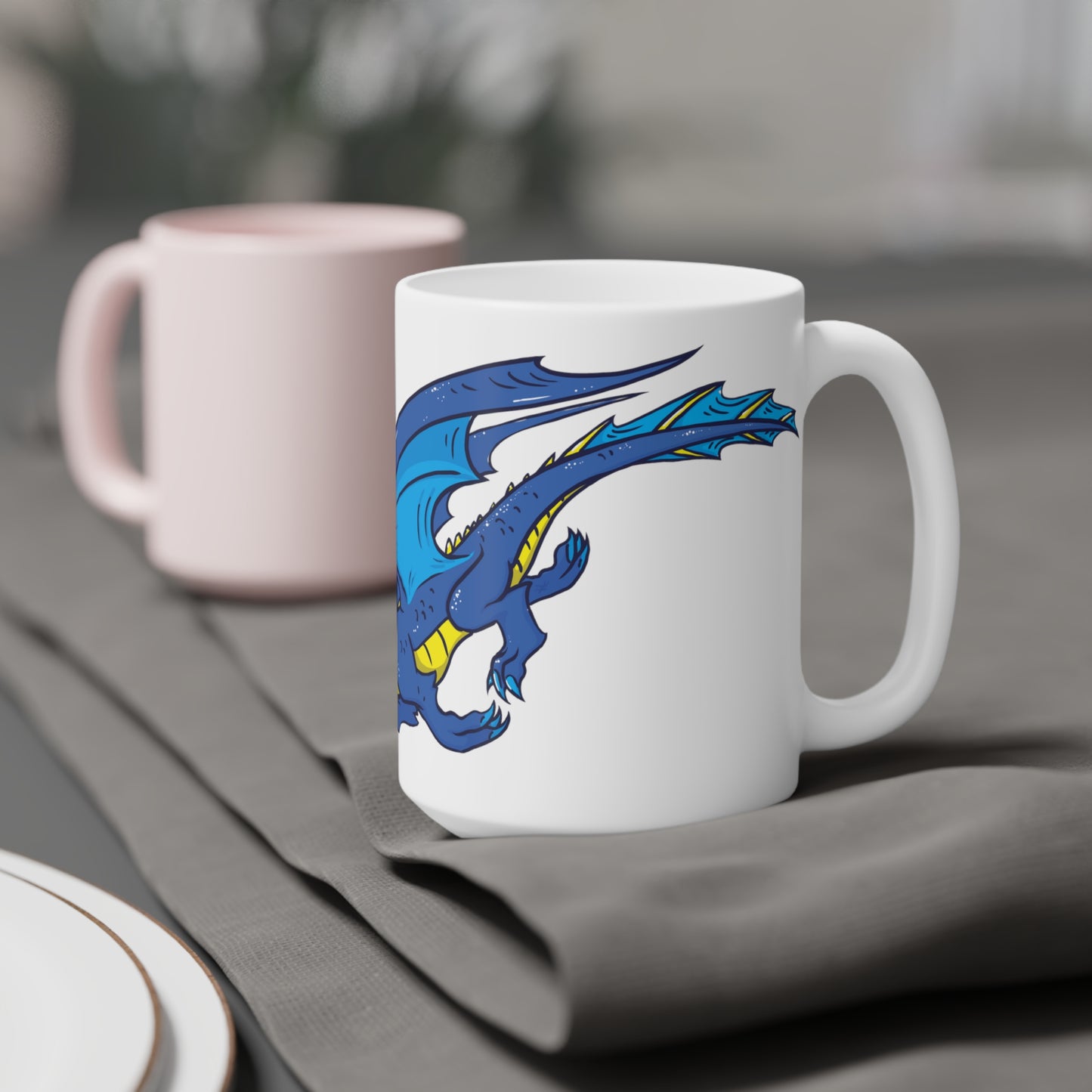 "Dragon (Blue)" - Ceramic Mugs (11oz/15oz/20oz)