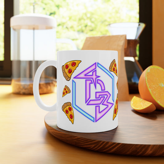 The Official 4DavidBlue Stream PIZZA MUG! - White (11oz/15oz/20oz)