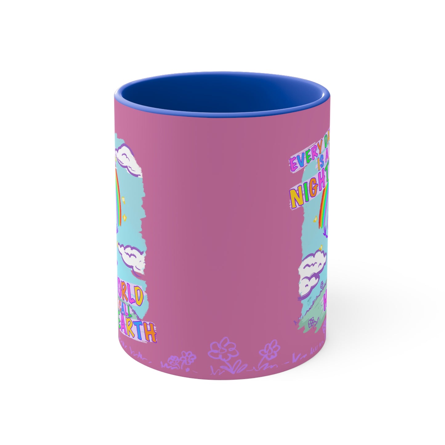 "Hell World" - Colorful Accent Mugs, 11oz