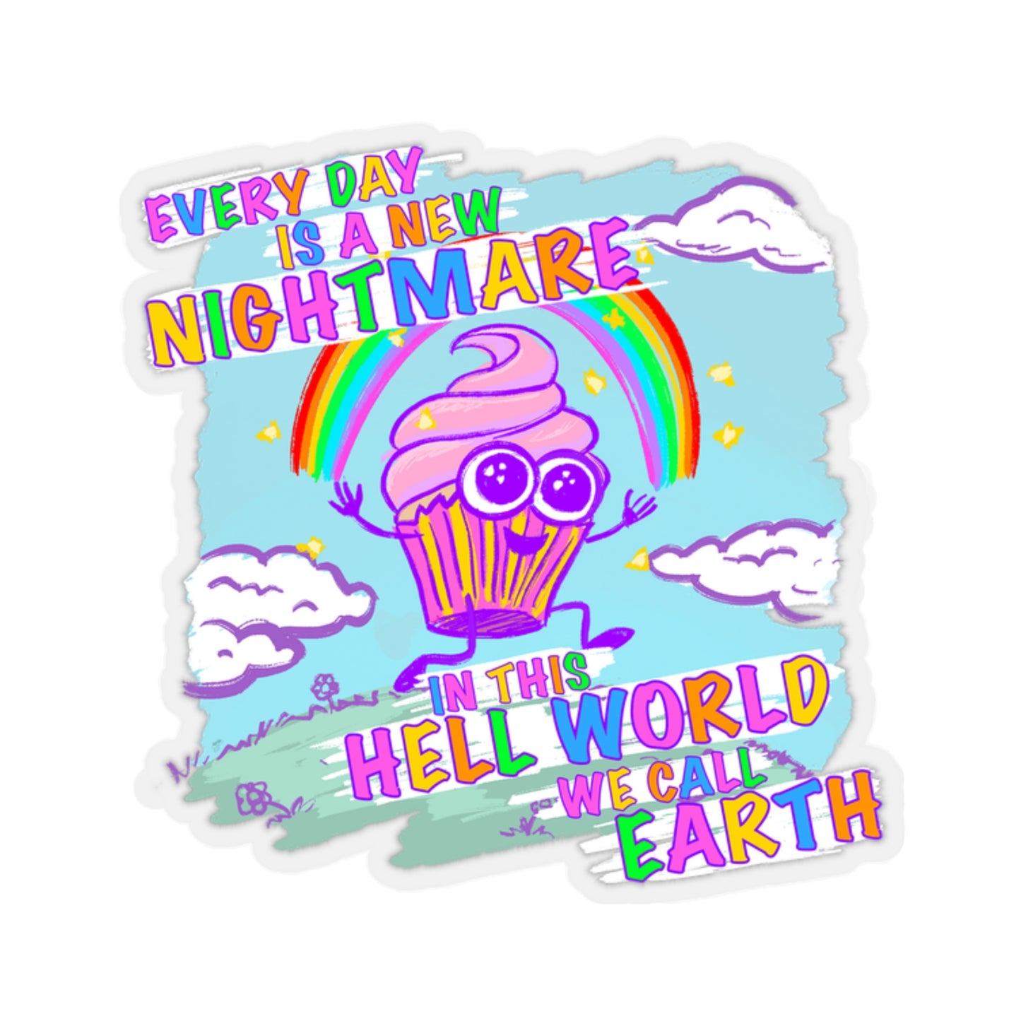 "Hell World" - Kiss-Cut Stickers