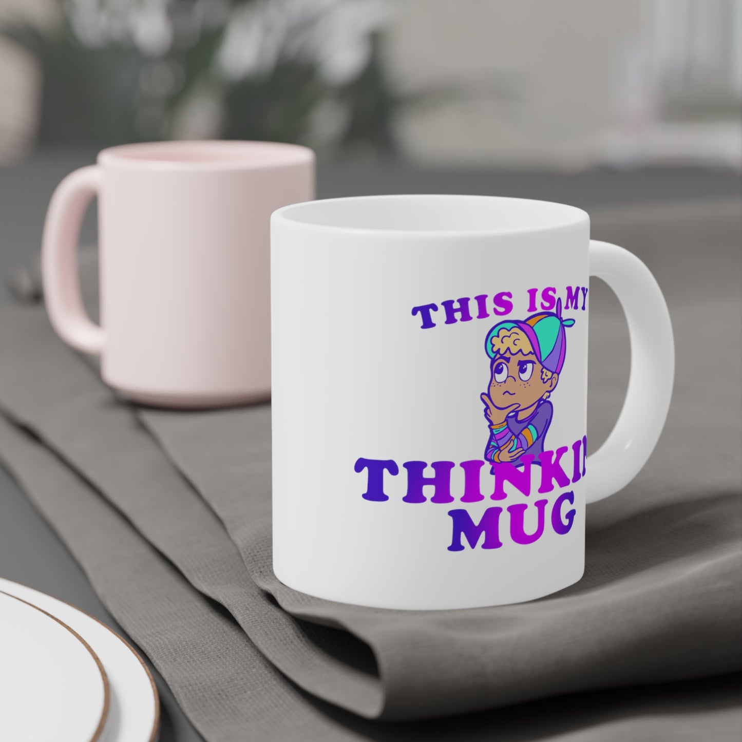 "Thinkin' Mug" Kid - Ceramic Mugs (11oz/15oz/20oz)